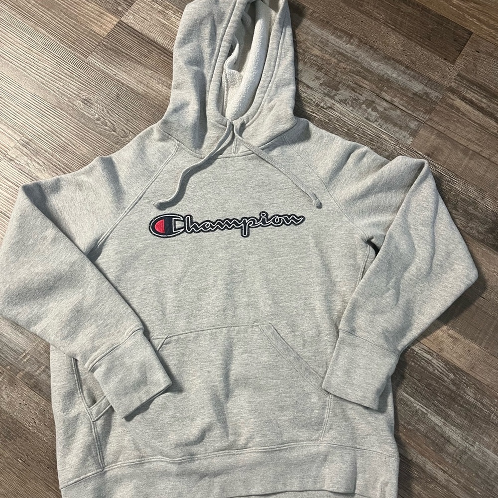 Champion Light Gray Athletic Hoodie